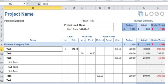 Excel Templates for Project Management3